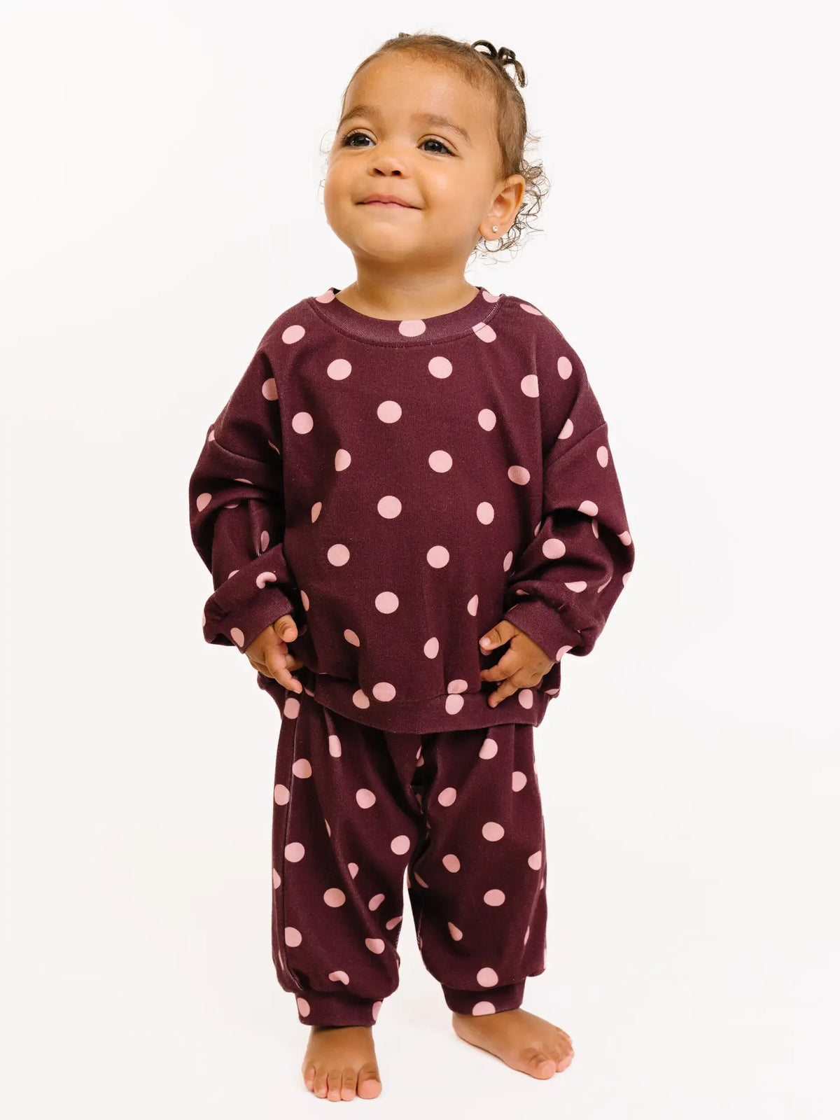 Mulberry Polkadot Sweatsuit