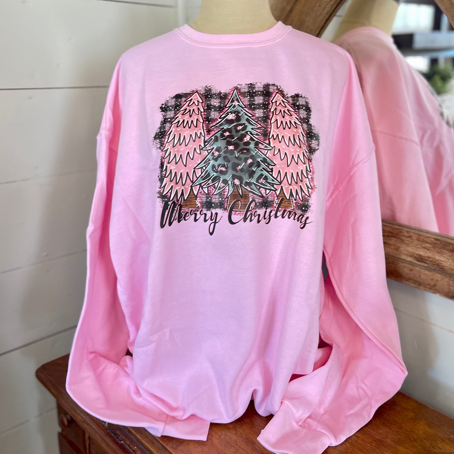 Pink Merry Christmas Sweatshirt