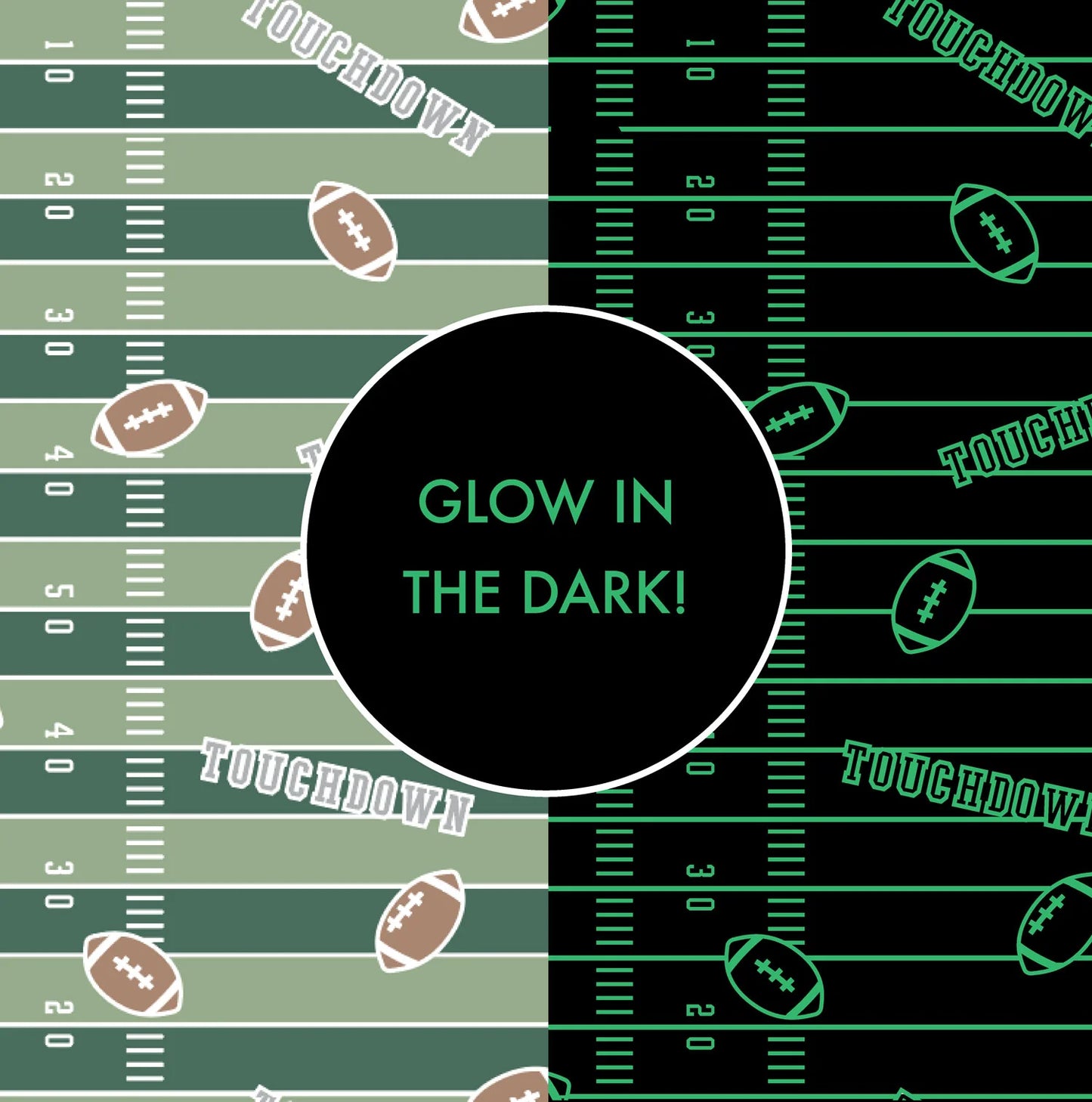 Lap Shoulder Bodysuit | Football Field - Glow in the Dark