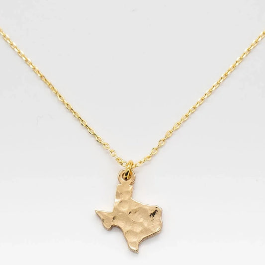 Texas Hammered Gold Necklace | Brenda Grands