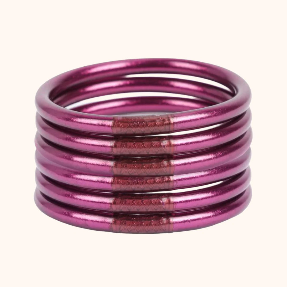 Amethyst All Weather Bangles® (Set of 6) - Serenity Prayer