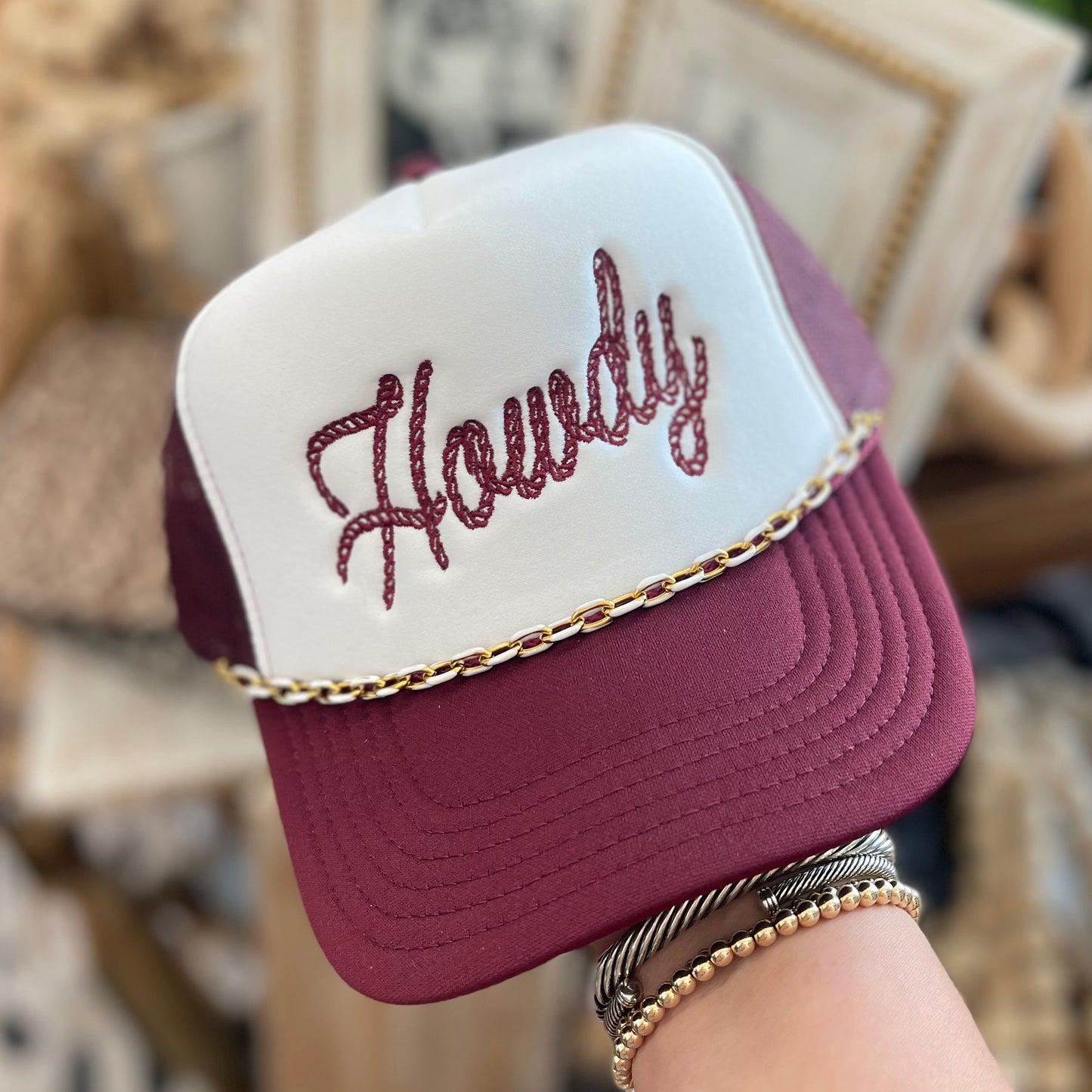 Maroon Howdy Hat