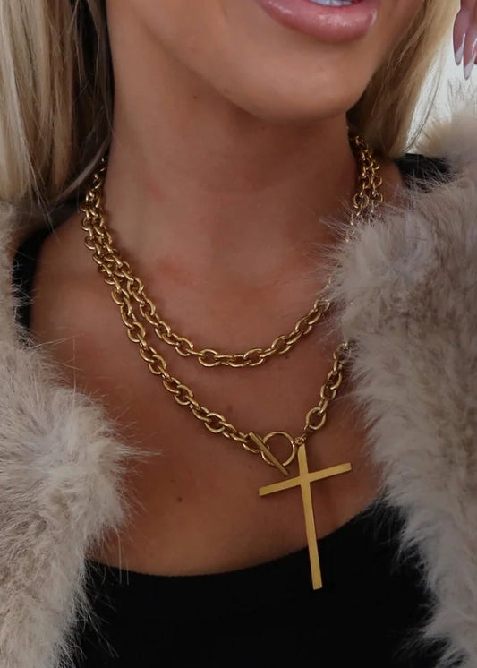 Wrap Around Cross Necklace