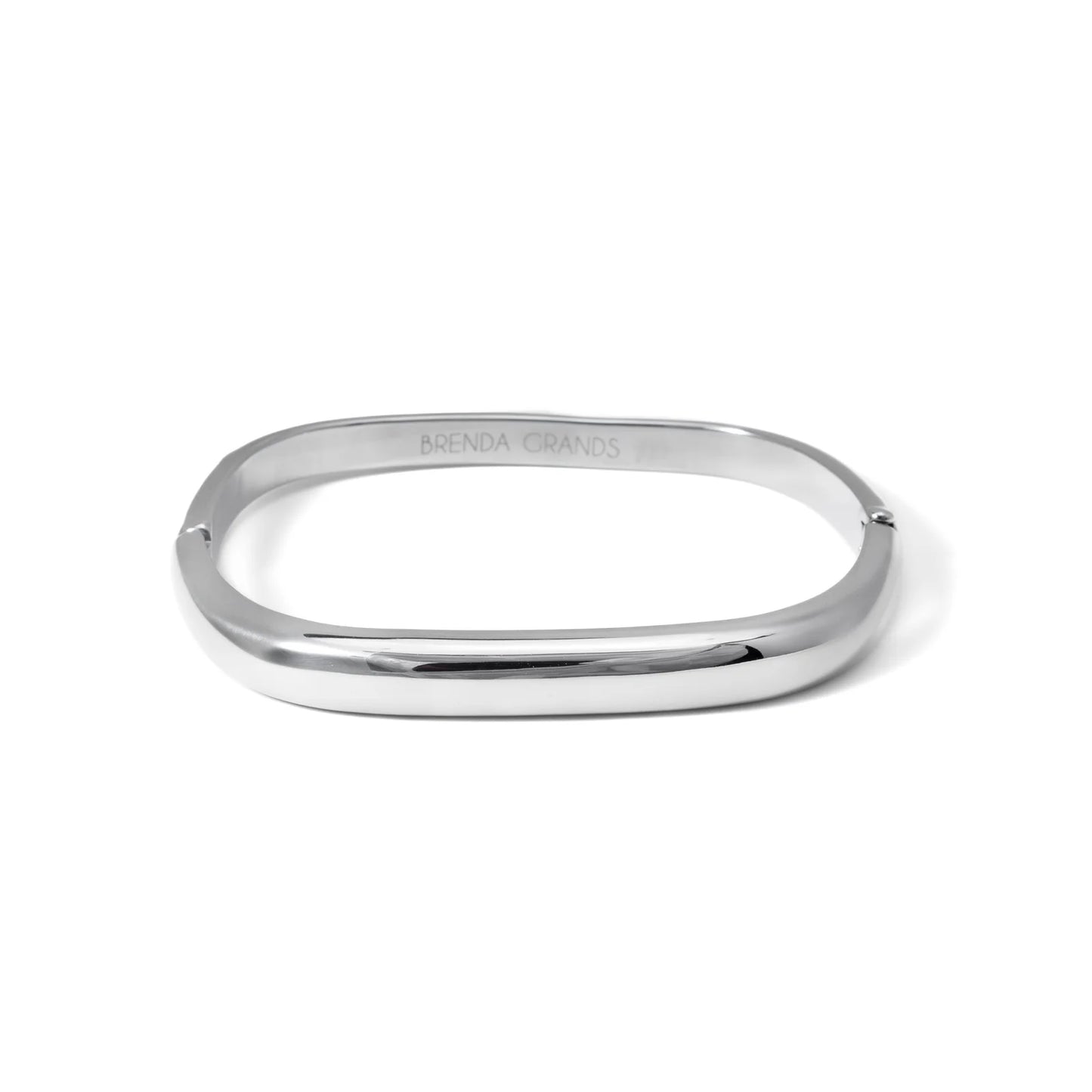 Waterproof Silver Square Cuff Bangle