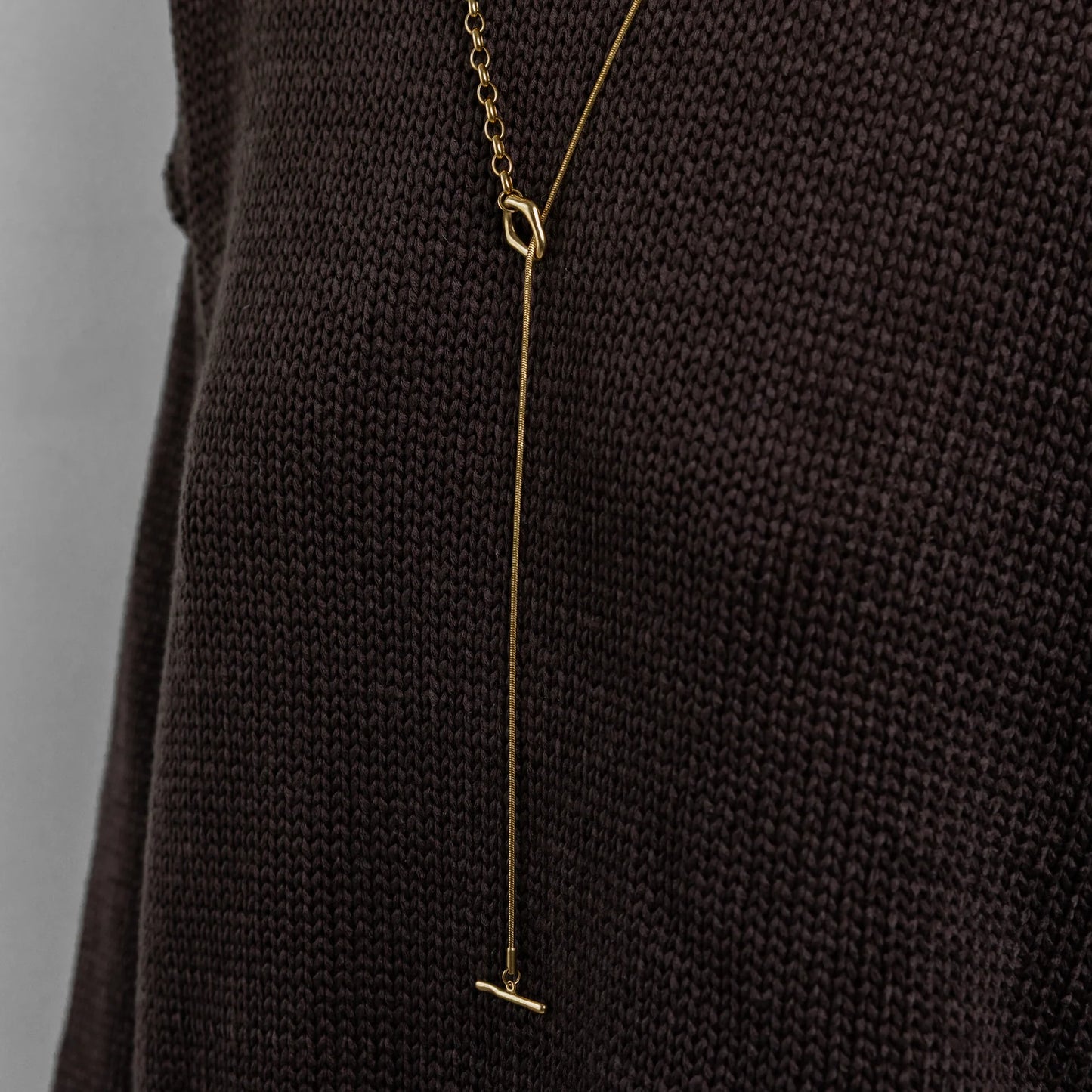 Waterproof Gold Dual Chain Toggle Necklace
