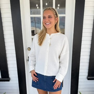 Shari Cardigan | White