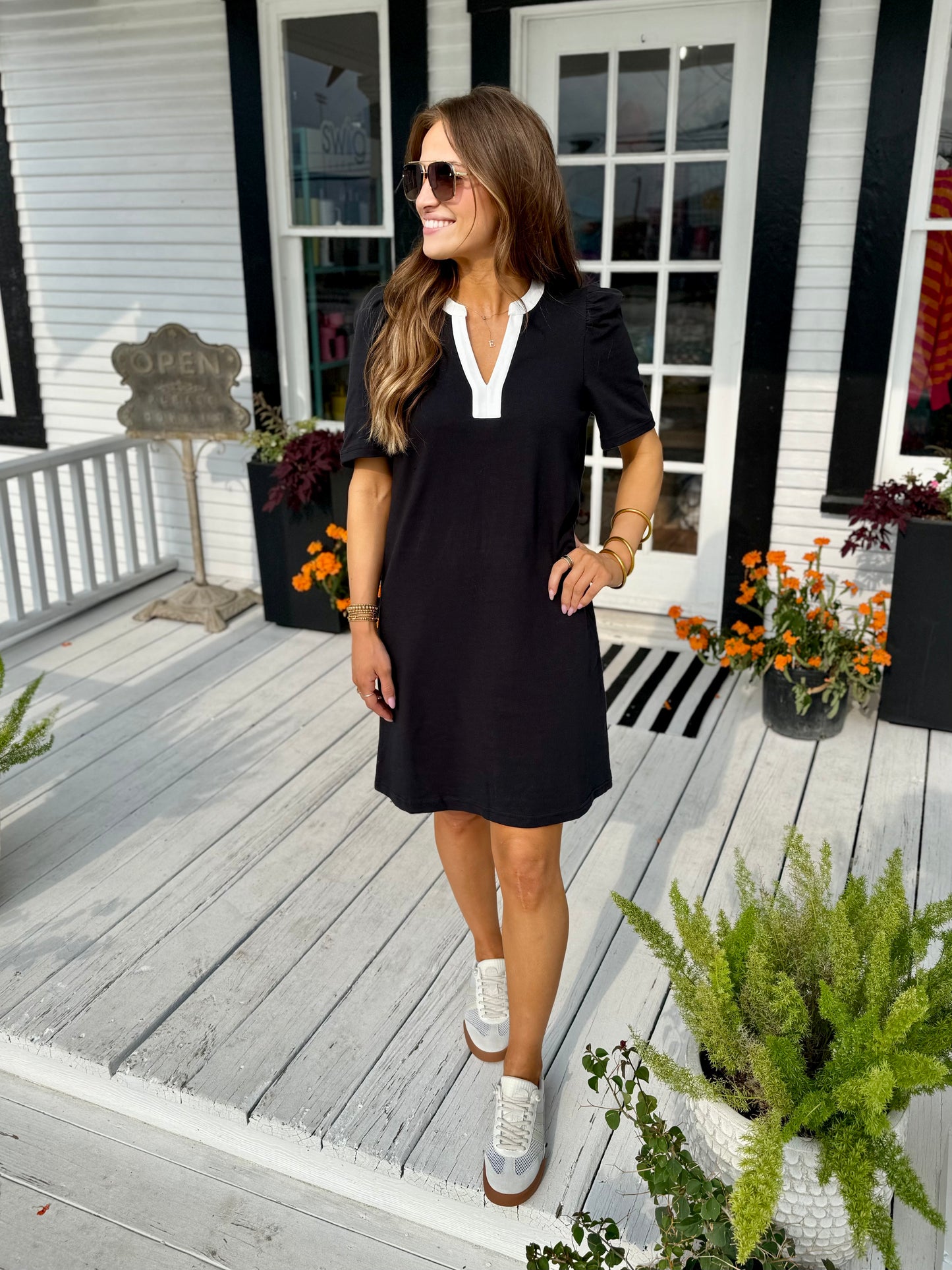 Adelyn T-Shirt Dress | Black