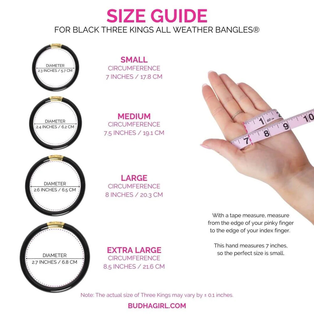 Black Three Kings All Weather Bangles® (AWB®) | Black