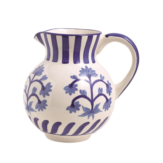 Blue Floral Pitcher