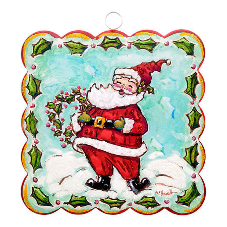 Large Scallop Art Belly Laugh Santa