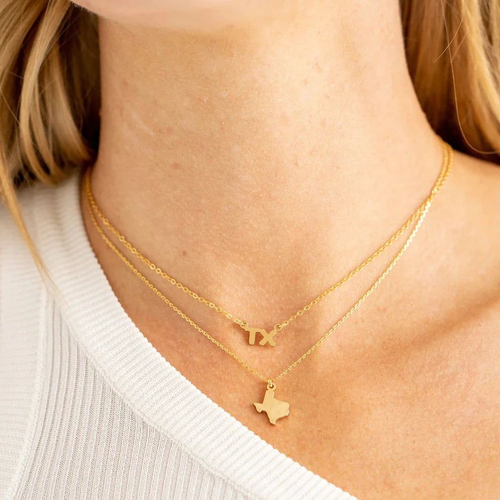 Texas Hammered Gold Necklace | Brenda Grands