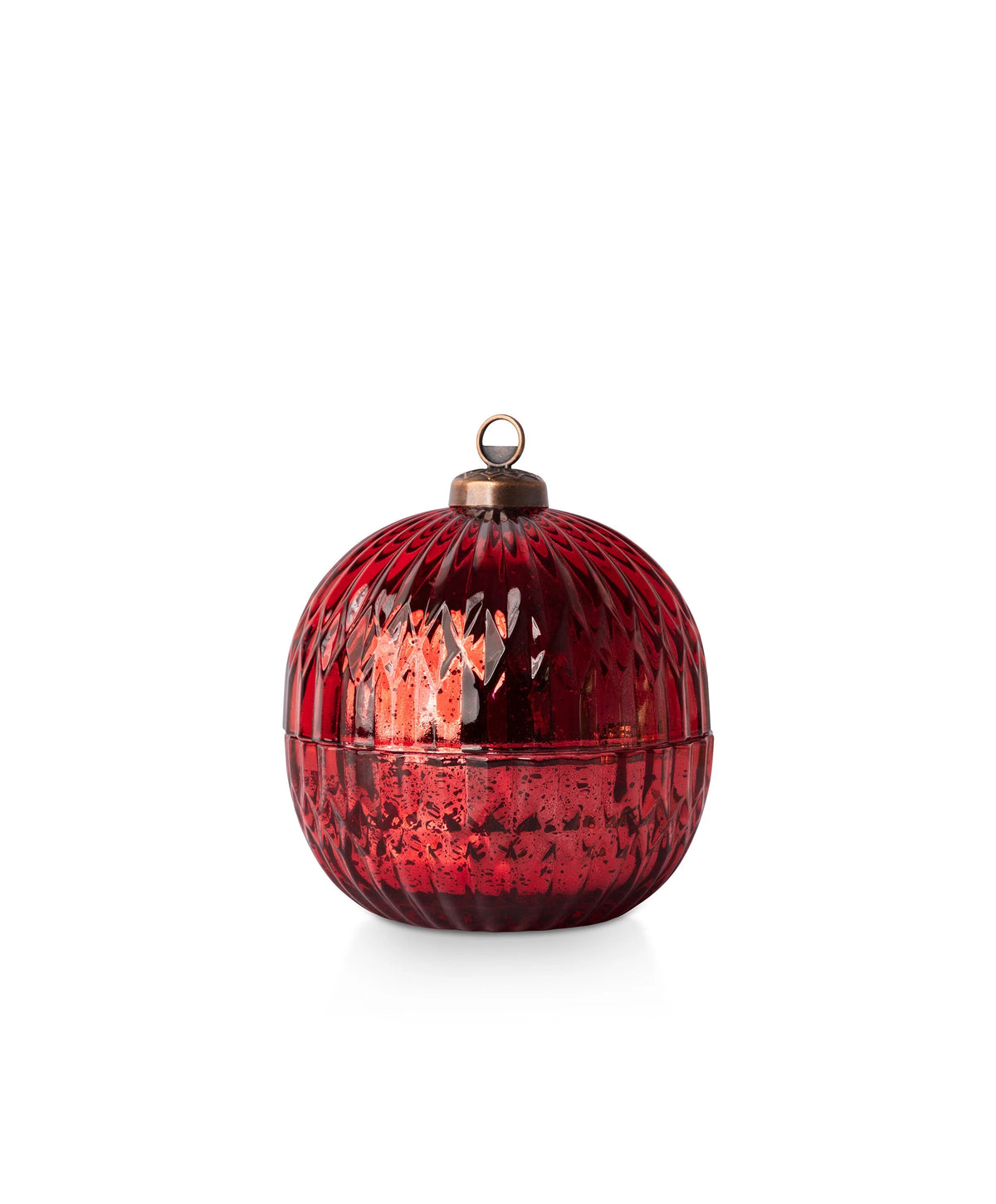 The Smell of Christmas | Plaid Ornament Glass Candle w/Lid