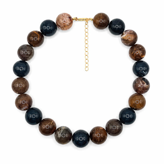Chunky Espresso Bubble Necklace Regular price