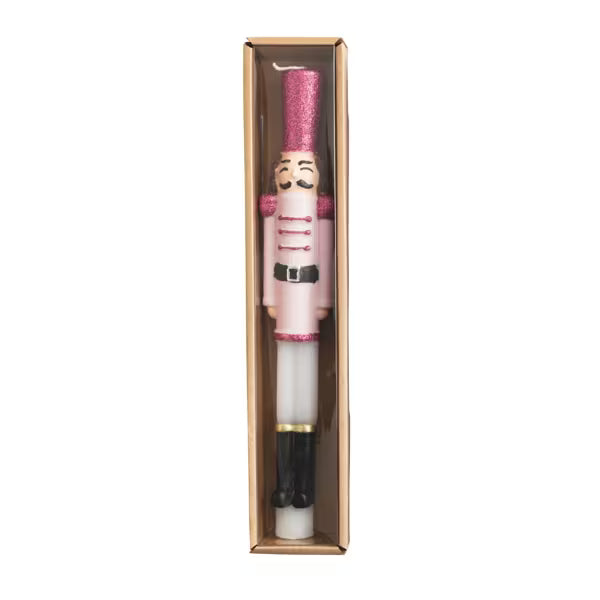 Pink Nutcracker Taper Candle