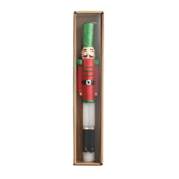 Red Nutcracker Taper Candle
