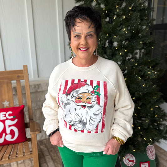 Stripe Santa Sweatshirt