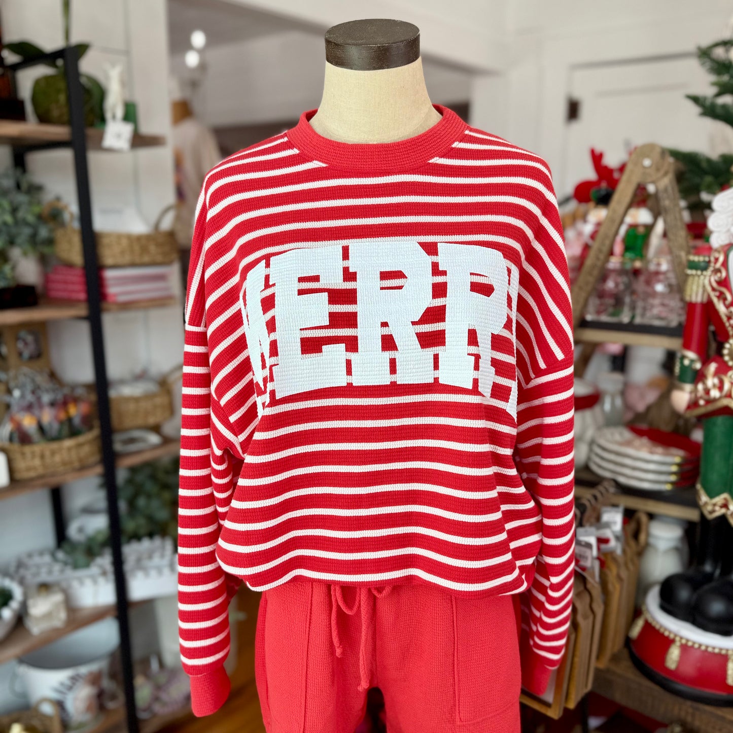 Merry Stripe Sweatshirt