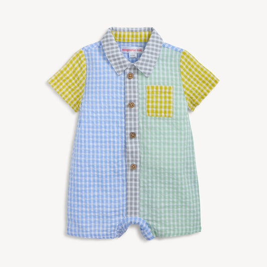 Magnetic Boys Collar Romper