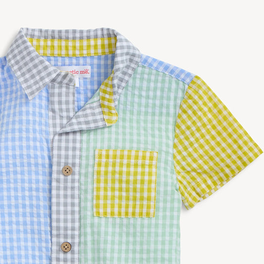 Magnetic Boys Collar Shirt & Shorts