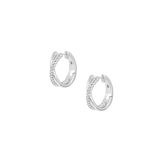 Legacy Mini Hoop Earrings in Silver