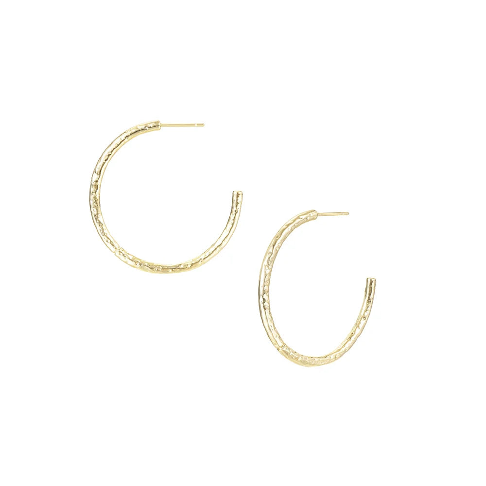 Horizon Hoop Earrings in Gold