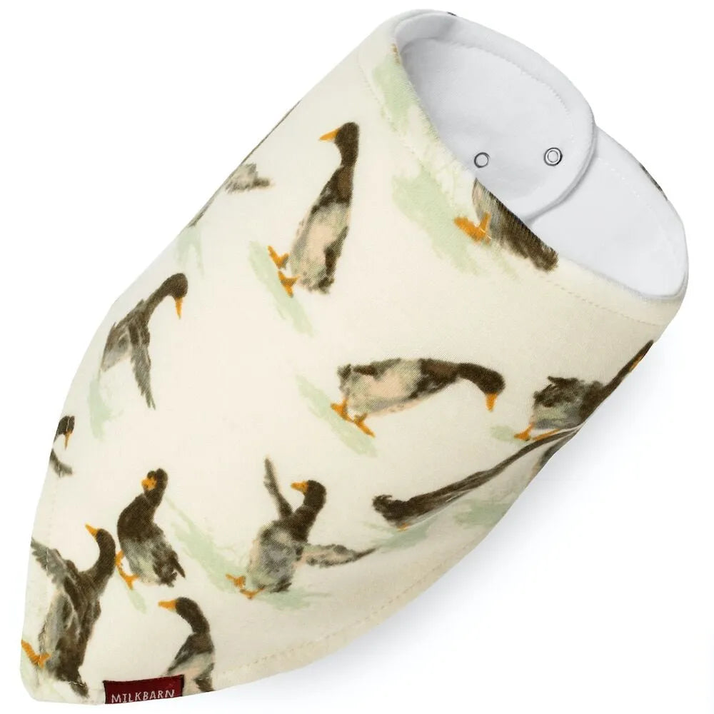 Duck Organic Cotton Three-Layer Kerchief Bib