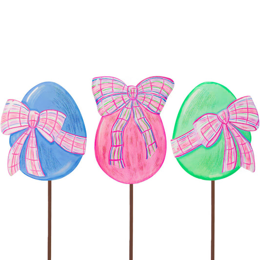 Small Eggs with Plaid Bows
