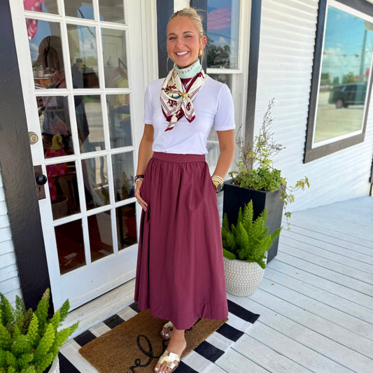Annie Skirt | Maroon
