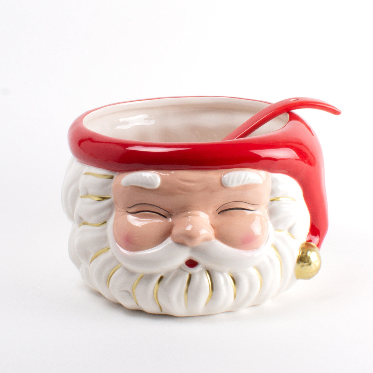 Red Santa Punch Bowl