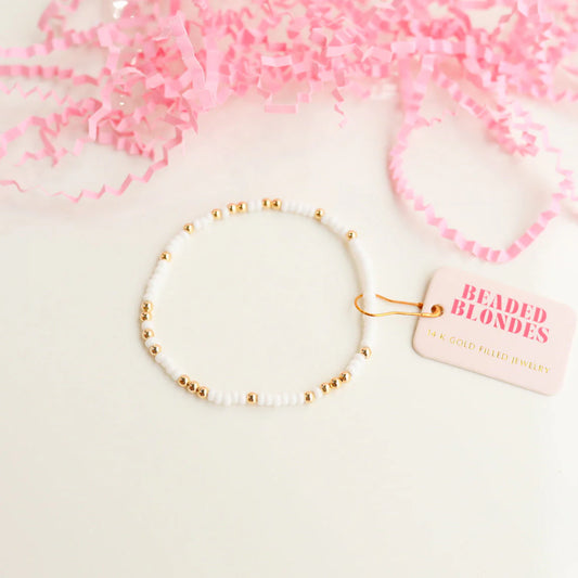 White Sprinkle Bracelet |Extended Plus