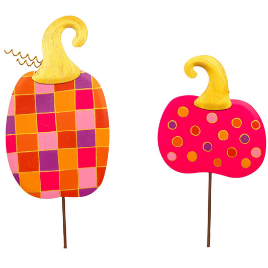 Bright Check & Dot Pumpkins
