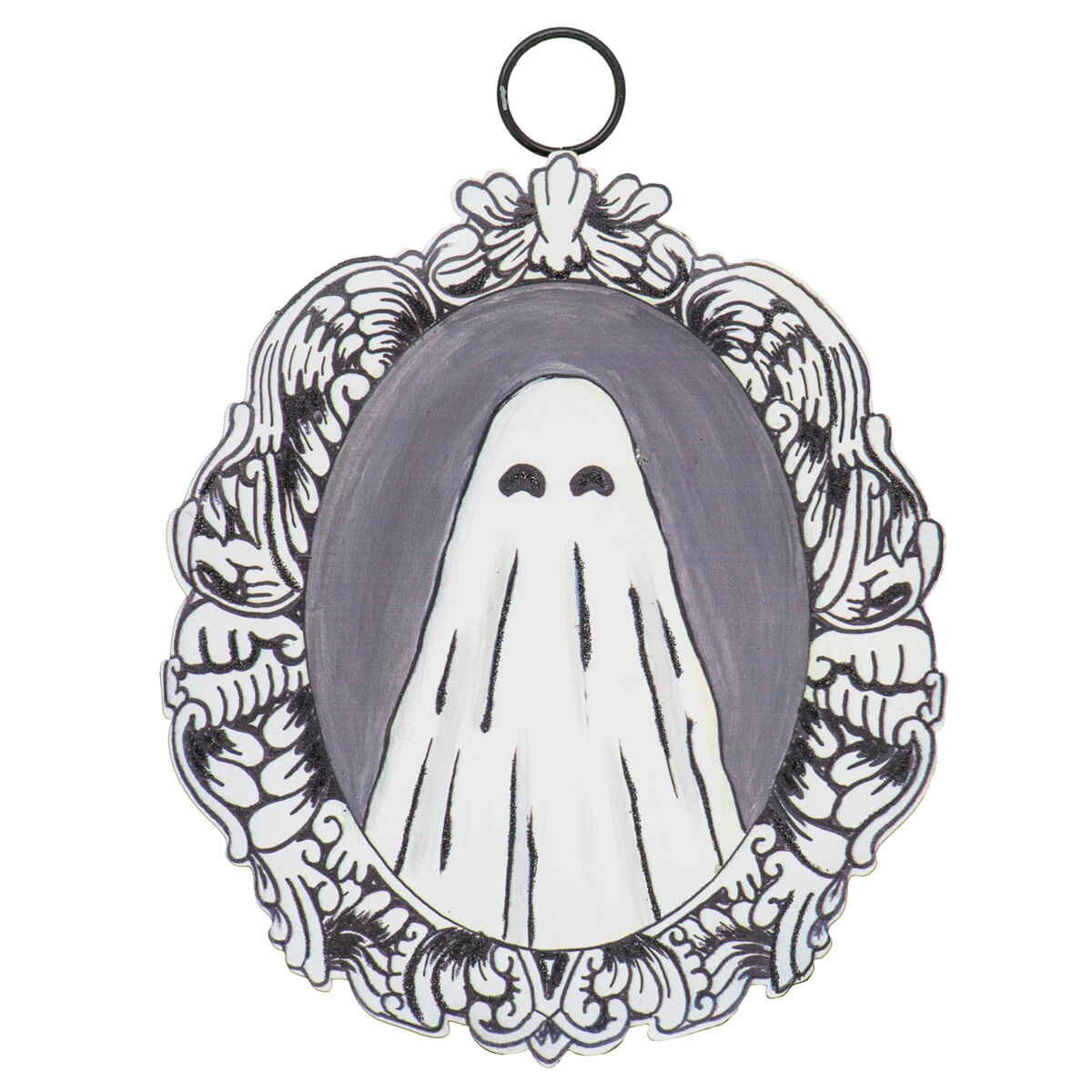 Mini Oval Baroque Ghost Charm