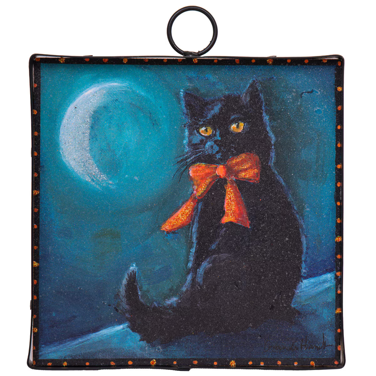 Mini Art Black Cat & Bow
