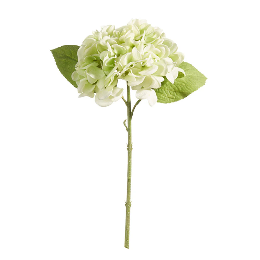 Real Touch Light Green Hydrangea Stem, 13"