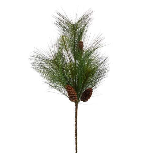 29" Olive Pine Pinecone Spray