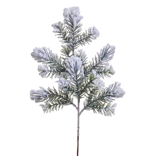 19" Snowy White Pine Spray