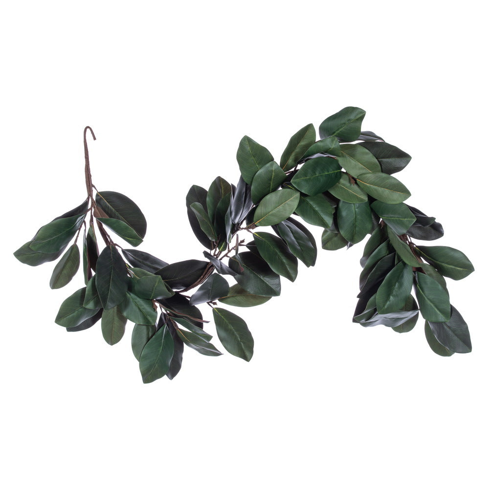 Artificial Green Magnolia Leaf Garland | 6'