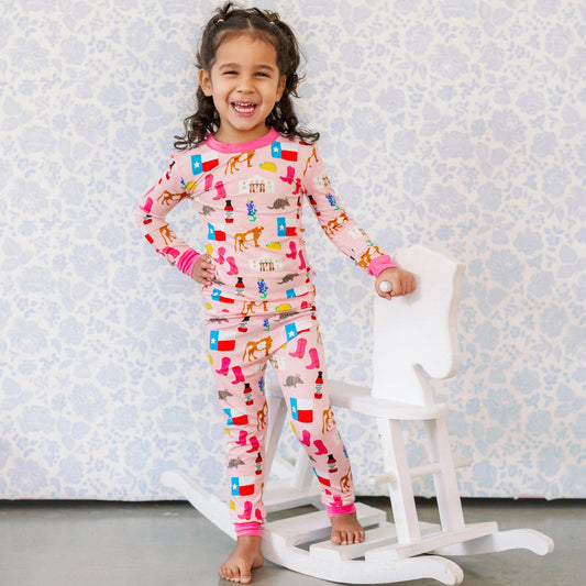 Pink Texas Forever PJ Set