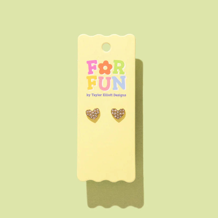 For Fun - Phoebe Heart Studs