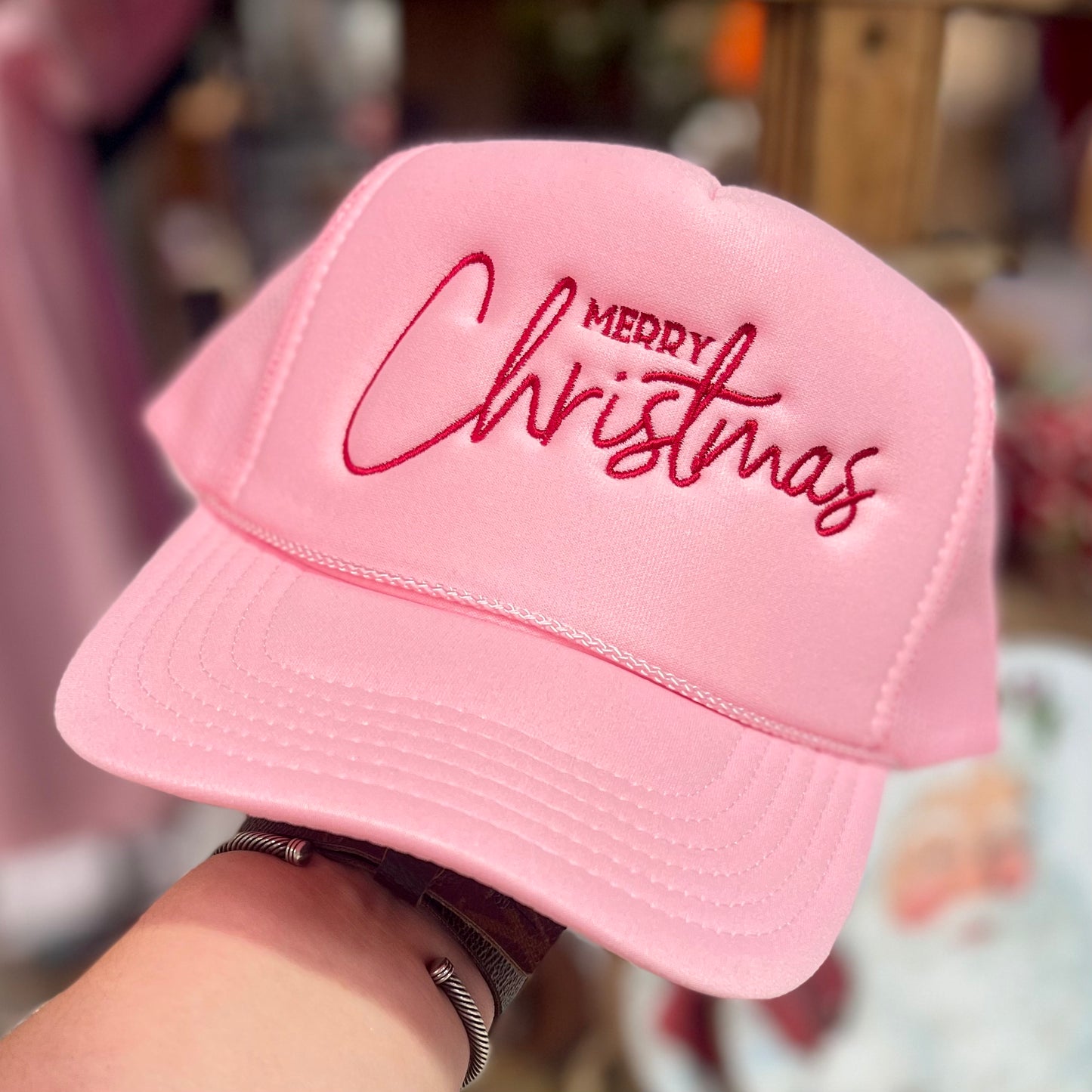 Pink Merry Christmas Hat