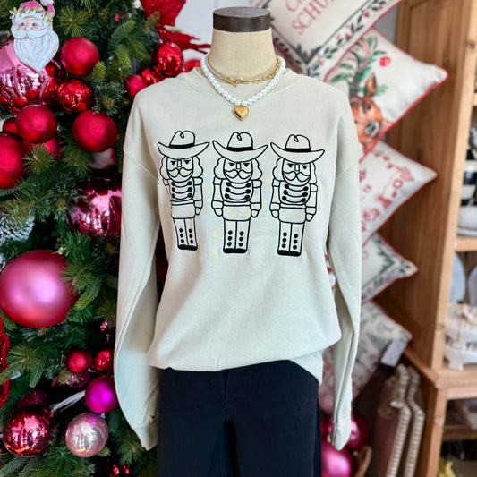 Nutcracker Trio Embroidered Sweatshirt