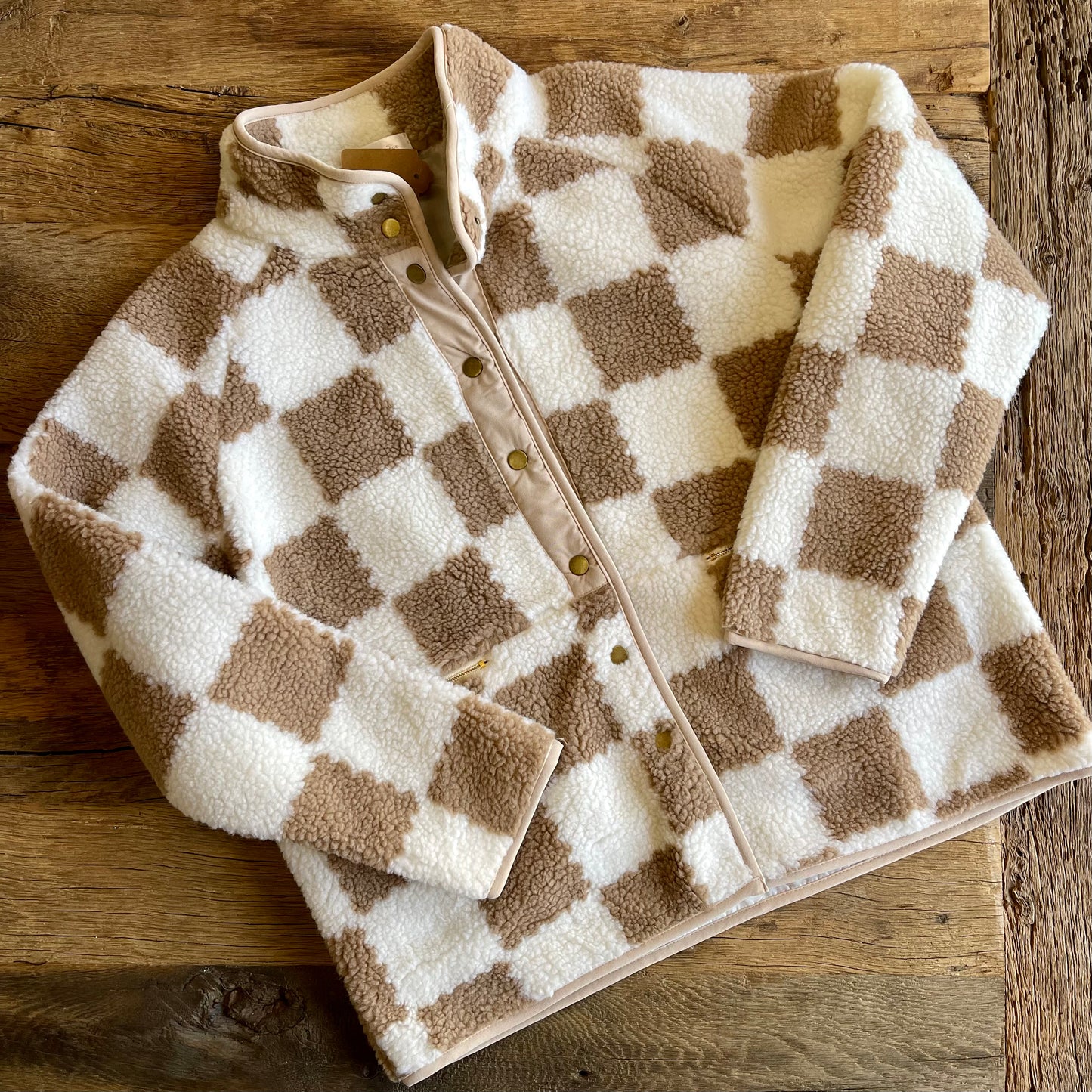 Checkered Sherpa Jacket