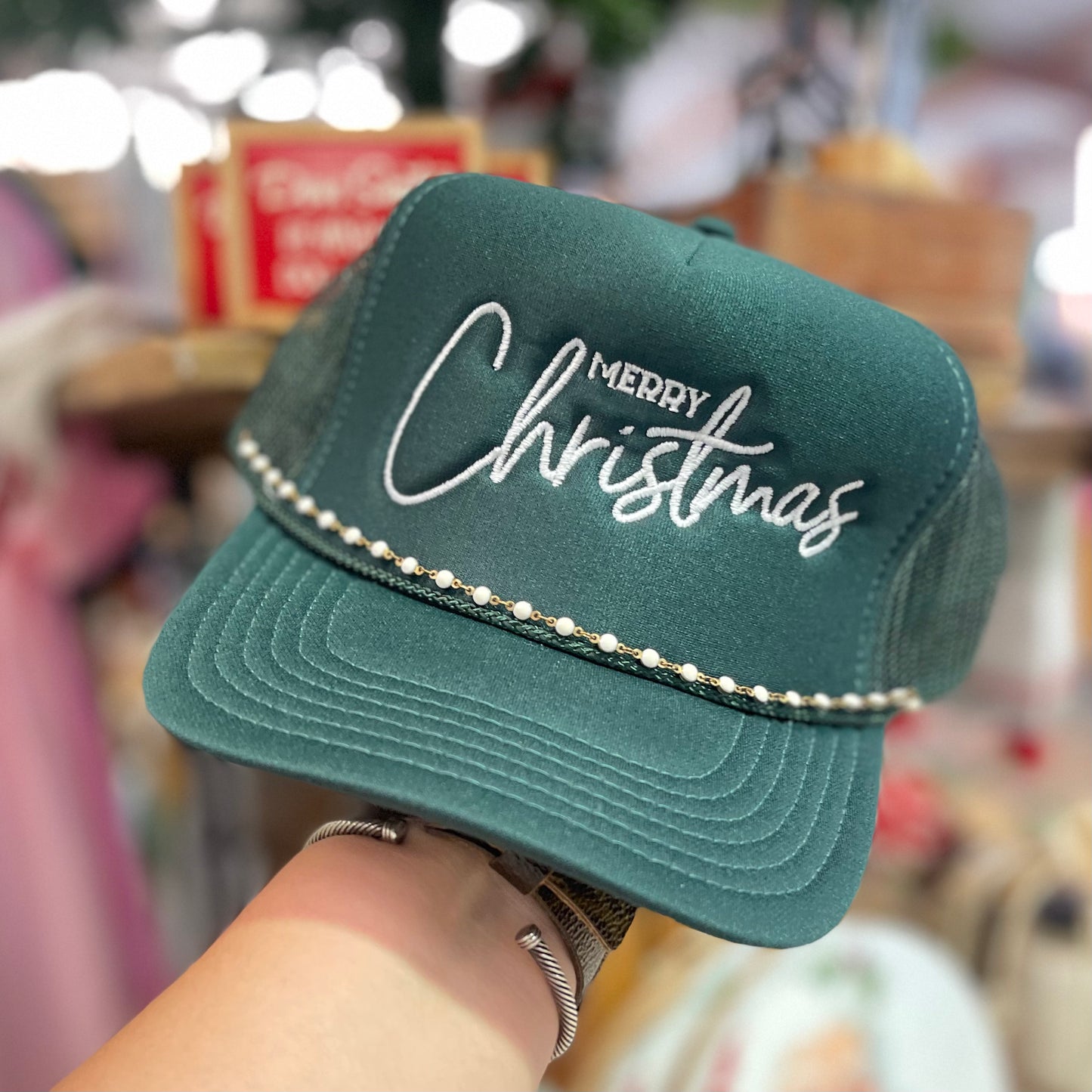 Green Merry Christmas Hat