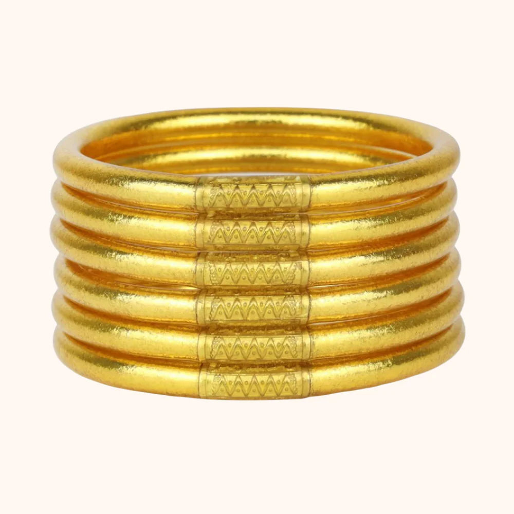 Gold All Weather Bangles® (Set of 6) - Serenity Prayer