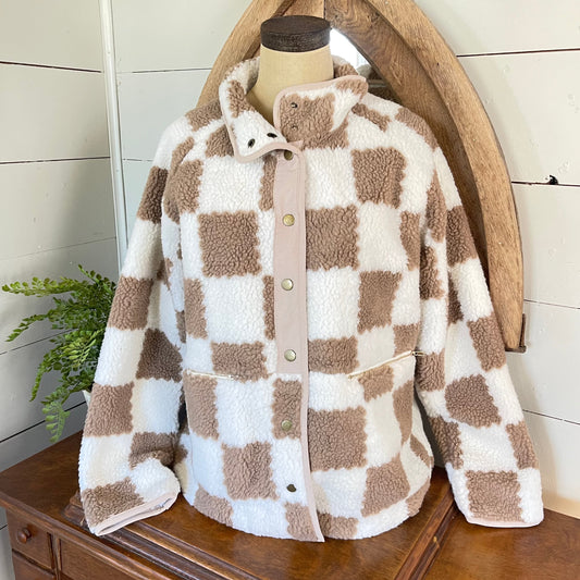 Checkered Sherpa Jacket