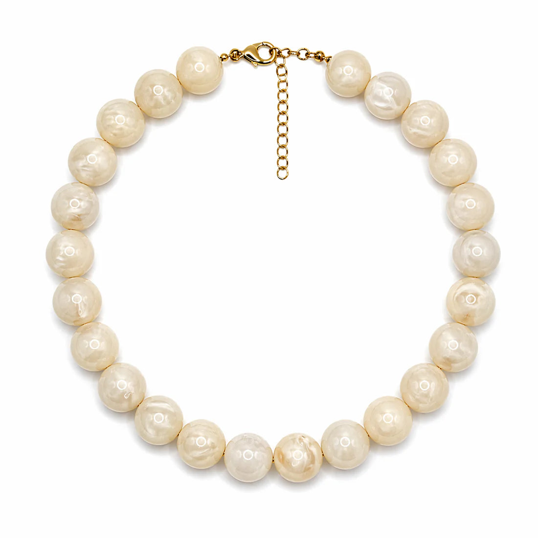 Chunky Neutral Cream Bubble Necklace