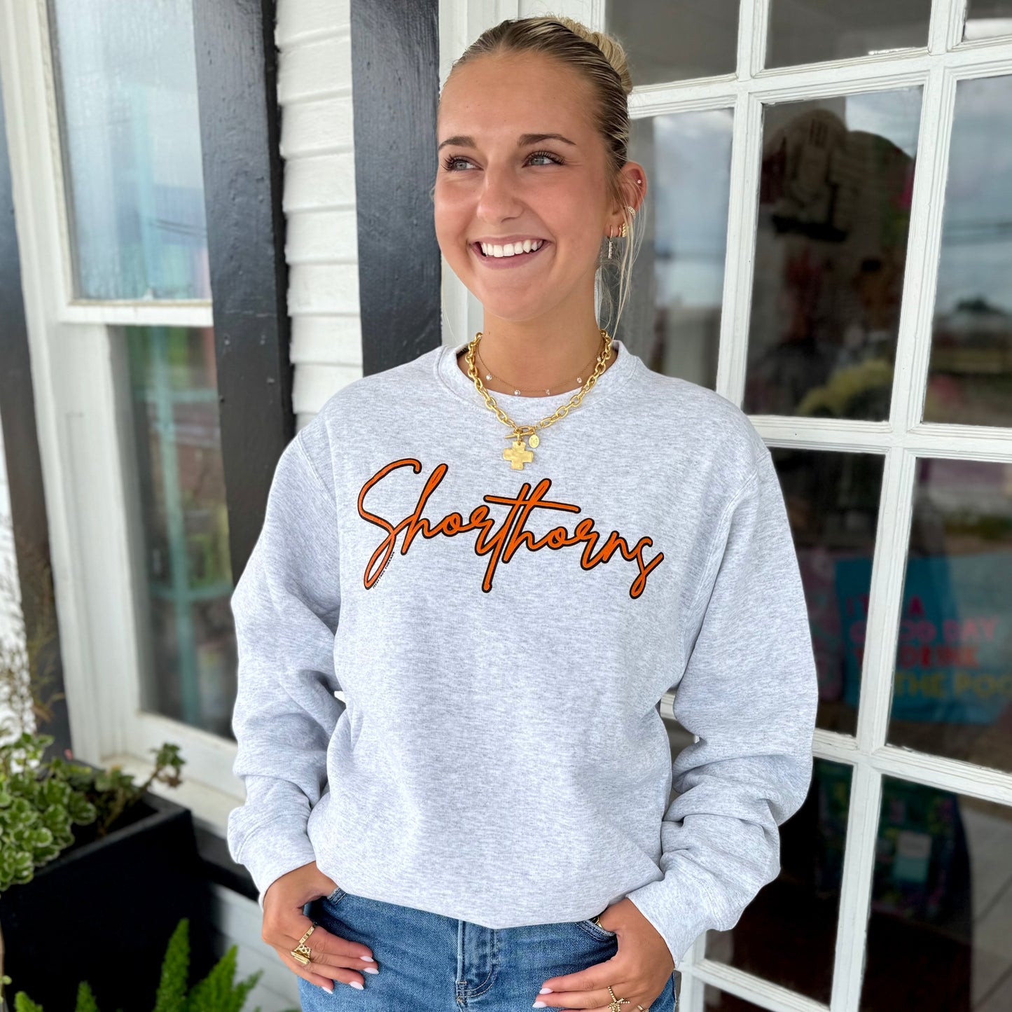 Shorthorns Crewneck | Grey