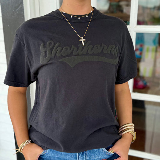 Shorthorns Tee | Black Puff