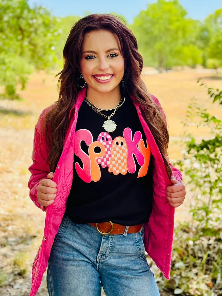 Spooky Tee in Glitter Puff