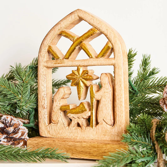 Small Wood Nativity